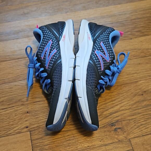 New Balance Cush 711 Women's Running Shoes Grey Pink and Blue - Picture 4 of 6